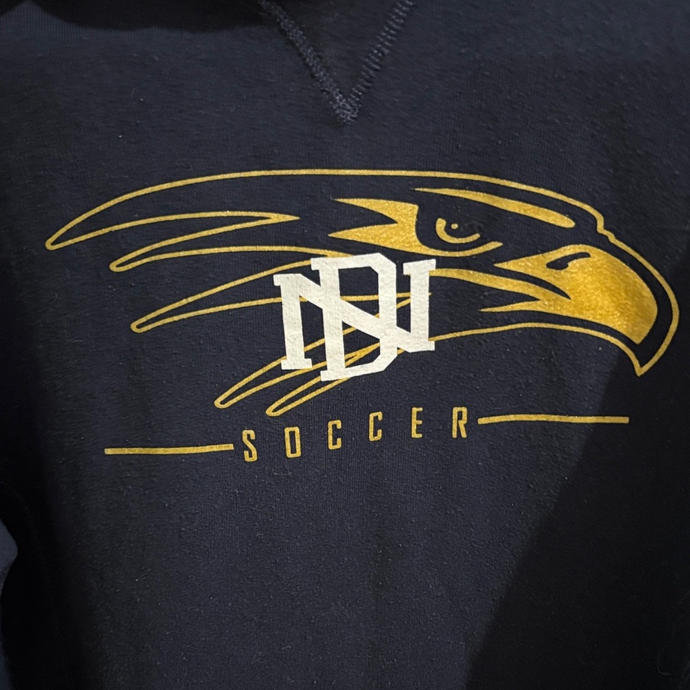 ⚽️🥅🏟️VTG Russell Notre Dame Soccer Mascot Hoodie Medium